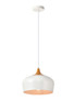 Elegant Lighting - LDPD2004 - One Light Pendant - Nora - white and Natural Wood