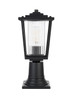 Elegant Lighting - OD305P16BK - One Light Outdoor Post Mount - York - Black