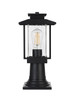 Elegant Lighting - OD317P15BK - One Light Outdoor Post Mount - Tioga - Black