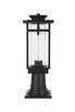 Elegant Lighting - OD320P17BK - One Light Outdoor Post Mount - Cambria - Black