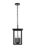 Elegant Lighting - OD324H16BK - Four Light Outdoor Pendant - Sheridan - Black