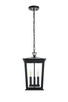 Elegant Lighting - OD332H16BK - Three Light Outdoor Pendant - Cayman - Black