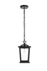 Elegant Lighting - OD333H12BK - One Light Outdoor Pendant - Berks - Black
