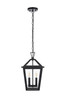 Elegant Lighting - OD334H17BK - Two Light Outdoor Pendant - Frankford - Black