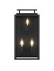 Elegant Lighting - OD418W17BK - Three Light Outdoor Wall Sconce - Valentin - Black