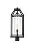 Elegant Lighting - OD606P26BK - One Light Outdoor Post Mount - Zora - Black and Clear