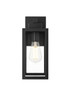 Elegant Lighting - OD608W13BK - One Light Outdoor Wall Sconce - Veda - Black and Clear