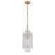 Crystorama - ACK-921-AG - One Light Pendant - Ackerly - Aged Brass