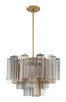 Crystorama - ADD-306-AG-AU - Six Light Chandelier - Addis - Aged Brass