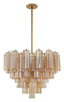 Crystorama - ADD-312-AG-AM - 12 Light Chandelier - Addis - Aged Brass