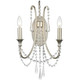 Crystorama - ARC-1902-SA-CL-MWP - Two Light Wall Sconce - Arcadia - Antique Silver