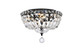Elegant Lighting - V2528F12BK/RC - Four Light Flush Mount - Tranquil - Black and Clear