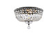 Elegant Lighting - V2528F16BK/RC - Six Light Flush Mount - Tranquil - Black and Clear