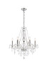 Elegant Lighting - V7856D24C/RC - Six Light Chandelier - Verona - Chrome
