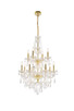Elegant Lighting - V7890D28G/RC - 12 Light Chandelier - Giselle - Gold