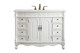 Elegant Lighting - VF-1039-VW - Single Bathroom Vanity - Bordeaux - Antique white