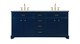 Elegant Lighting - VF15072DBL - Double Bathroom Vanity - Americana - blue