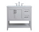 Elegant Lighting - VF16036GR - Single Bathroom Vanity - aubrey - Grey