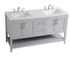 aubrey Double Bathroom Vanity (VF16060DGR)
