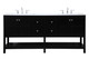 Elegant Lighting - VF16472DBK - Double Bathroom Vanity - Theo - Black