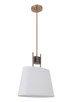 Craftmade - 44491-FSSB - One Light Pendant - Parker - Fired Steel/Satin Brass