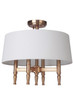 Craftmade - 44654-SB - Four Light Semi Flush Mount - Ella - Satin Brass
