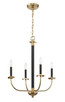 Craftmade - 54824-FBSB - Four Light Chandelier - Stanza - Flat Black/Satin Brass