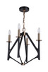 Craftmade - 55534-FBSB - Four Light Chandelier - The Reserve - Flat Black/Satin Brass