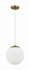 Craftmade - 56891-SB-WG - One Light Pendant - Gaze - Satin Brass