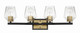 Craftmade - 56904-FBSB - Four Light Vanity - Avante Grand - Flat Black/Satin Brass