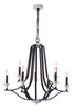 Craftmade - 57629-FBMWW - Nine Light Chandelier - Esme - Flat Black / Matte White
