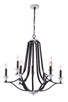 Esme Nine Light Chandelier (57629-FBMWW)