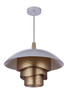 Craftmade - P1010MWWMG-LED - LED Pendant - Sculptural Statement Pendants - Matte White/Matte Gold