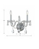 Traditional Crystal Two Light Wall Sconce (1032-CH-CL-MWP)