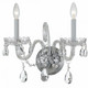 Crystorama - 1032-CH-CL-SAQ - Two Light Wall Sconce - Traditional Crystal - Polished Chrome