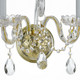 Traditional Crystal Two Light Wall Sconce (1032-PB-CL-SAQ) Traditional Crystal Two Light Wall Sconce (1032-PB-CL-SAQ)