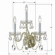 Traditional Crystal Three Light Wall Sconce (1033-PB-CL-MWP) Traditional Crystal Three Light Wall Sconce (1033-PB-CL-MWP)