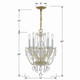 Traditional Crystal Five Light Mini Chandelier (1129-PB-CL-S)
