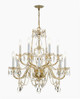 Crystorama - 1135-PB-CL-I - 12 Light Chandelier - Traditional Crystal - Polished Brass