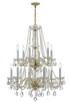 Crystorama - 1137-PB-CL-S - 12 Light Chandelier - Traditional Crystal - Polished Brass