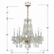 Traditional Crystal Eight Light Chandelier (1138-PB-CL-SAQ)