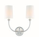 Crystorama - 2242-PN - Two Light Wall Sconce - Sylvan - Polished Nickel