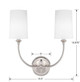 Sylvan Two Light Wall Sconce (2242-PN)