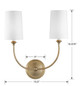 Sylvan Two Light Wall Sconce (2242-VG)