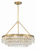 Crystorama - 237-VG - Six Light Chandelier - Calypso - Vibrant Gold