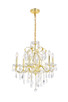 Elegant Lighting - V2015D24G/RC - Six Light Chandelier - St. Francis - Gold