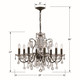 Butler Eight Light Chandelier (3028-EB-CL-SAQ)