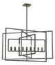 Crystorama - 337-RS - Nine Light Chandelier - Capri - Raw Steel