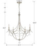 Metro Five Light Chandelier (425-SA)