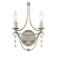 Crystorama - 432-SA - Two Light Wall Sconce - Metro - Antique Silver